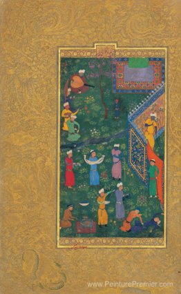 Sultan Hossein Mirza en promenade (partie gauche)