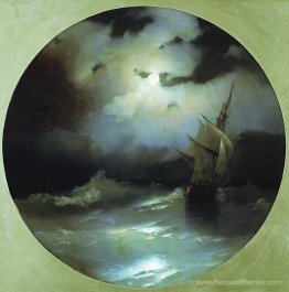 Mer par une nuit au clair de lune