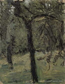 Prairie ensoleillée avec des arbres fruitiers