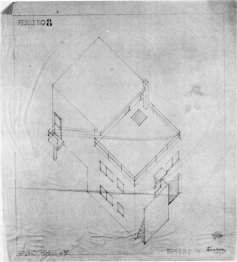 Dessin axonométrique de la maison à Meudon