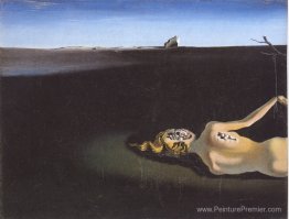 Femme dormant dans un paysage