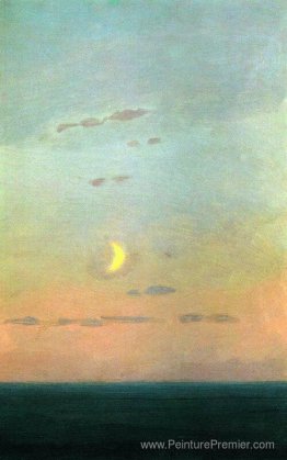 Crescent Moon au coucher du soleil