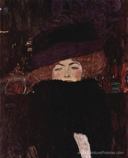 Dame avec chapeau et plumeboa