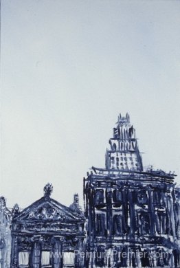 Paysage urbain bleu clair non. 4