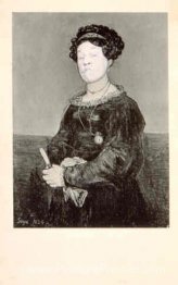 Portrait ridicule (femelle assise de goya)