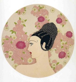 Profil en fleurs roses