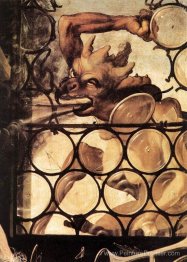 Le diable attaque la fenêtre (détail de St. Anthony l'ermite du