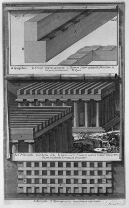Une autre vue en perspective et les détails du temple dorique