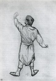 Homme dans une chemise, par derrière