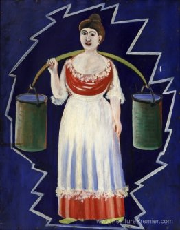 Femme avec seaux