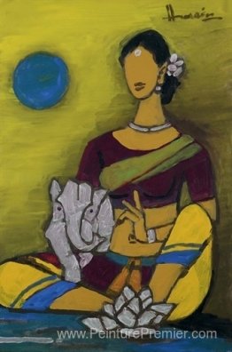 Sans titre (Ganesha et Parvati)
