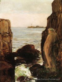 Nymphe sur un rebord rocheux