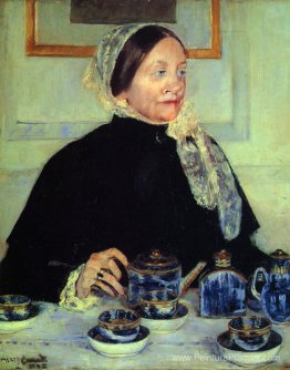 Dame à la table de thé