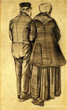 Homme et femme vues de l'arrière
