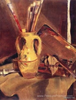 Nature morte avec des pinceaux