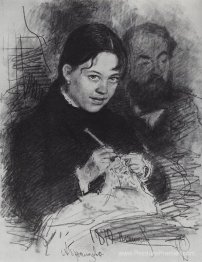 Portrait de E.L. Prahova et peintre R.S. Levitsky