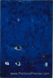 Peinture au feu bleu d'une minute