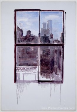 Sans titre (paysage urbain avec tours jumelles)