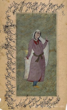 Jeune femme dans une enveloppe blanche