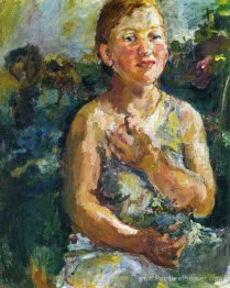 Une fille aux fleurs