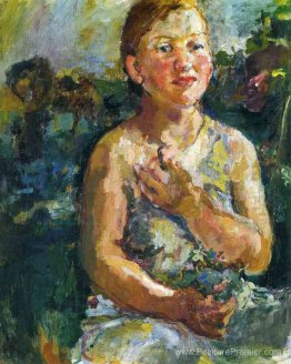Une fille aux fleurs