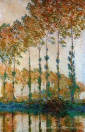 Des peupliers sur les rives de l'EPTE, automne