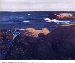 La mer d'un bleu profond