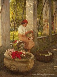 Une fille fleurie ligurienne