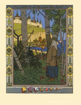 Illustration de l'histoire de la fée russe "Feather of Finist Fa