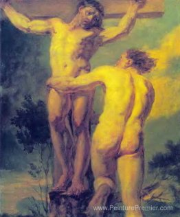 Crucifixion. Étude de deux gardiens