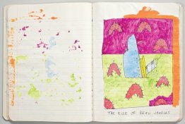 Sans titre (cahier de composition) (détail)