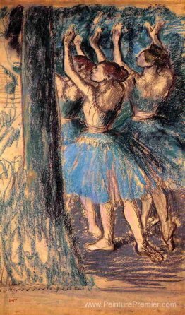 Groupe de danseurs, décoration des arbres