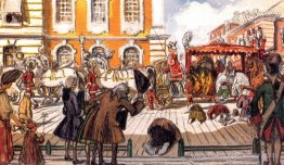 Promenade de l'impératrice Elizabeth dans les rues nobles de Sai
