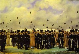 Grand-duc Mikhail Pavlovich visitant le camp du régiment de Finl