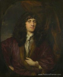 Portrait d'un homme dans une perruque noire