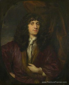 Portrait d'un homme dans une perruque noire