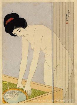 Femme se lavant le visage