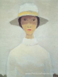 La femme au chapeau blanc