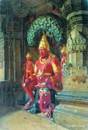 Statue de Vishnu dans le temple d'Indra à Ellora