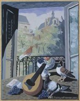 Fenêtre avec colombes