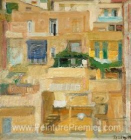 La vue de la rue Xenokrate à Athènes