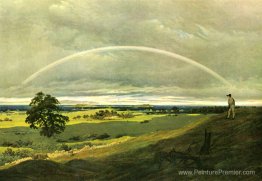 Paysage avec arc-en-ciel