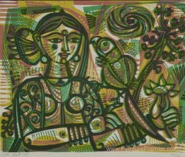 Femme avec perroquet