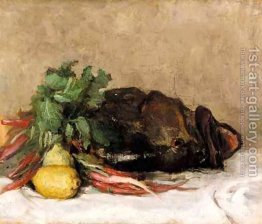 Nature morte avec du poisson et des légumes