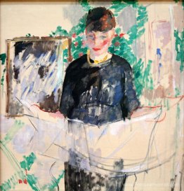 Femme en noir lire un journal