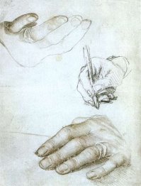 Études sur les mains d'Erasmus de Rotterdam