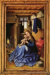 Vierge et enfant dans un intérieur