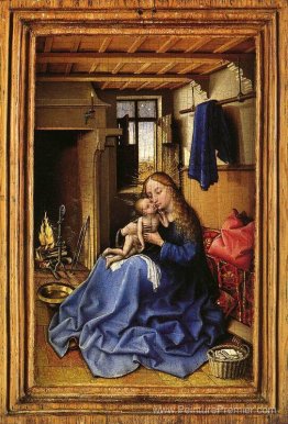 Vierge et enfant dans un intérieur
