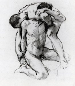 Nudes masculines lutte