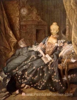 Portrait ridicule (femme assise, petit livre)